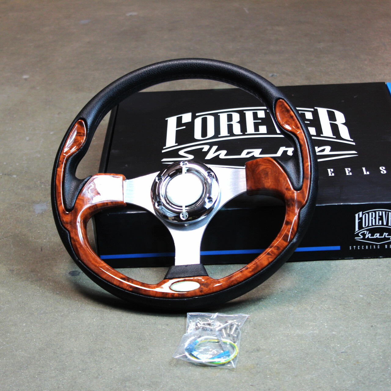12.5" Golf Cart Steering Wheel 6 Hole Universal Burlwood EZ Go Club Car, Yamaha