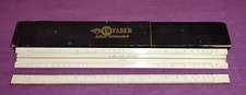 Alter A.W. Faber SCHUL-RECHENSTAB 339 Holz-D.R.G.M.- Rechenschieber im Papp Etui