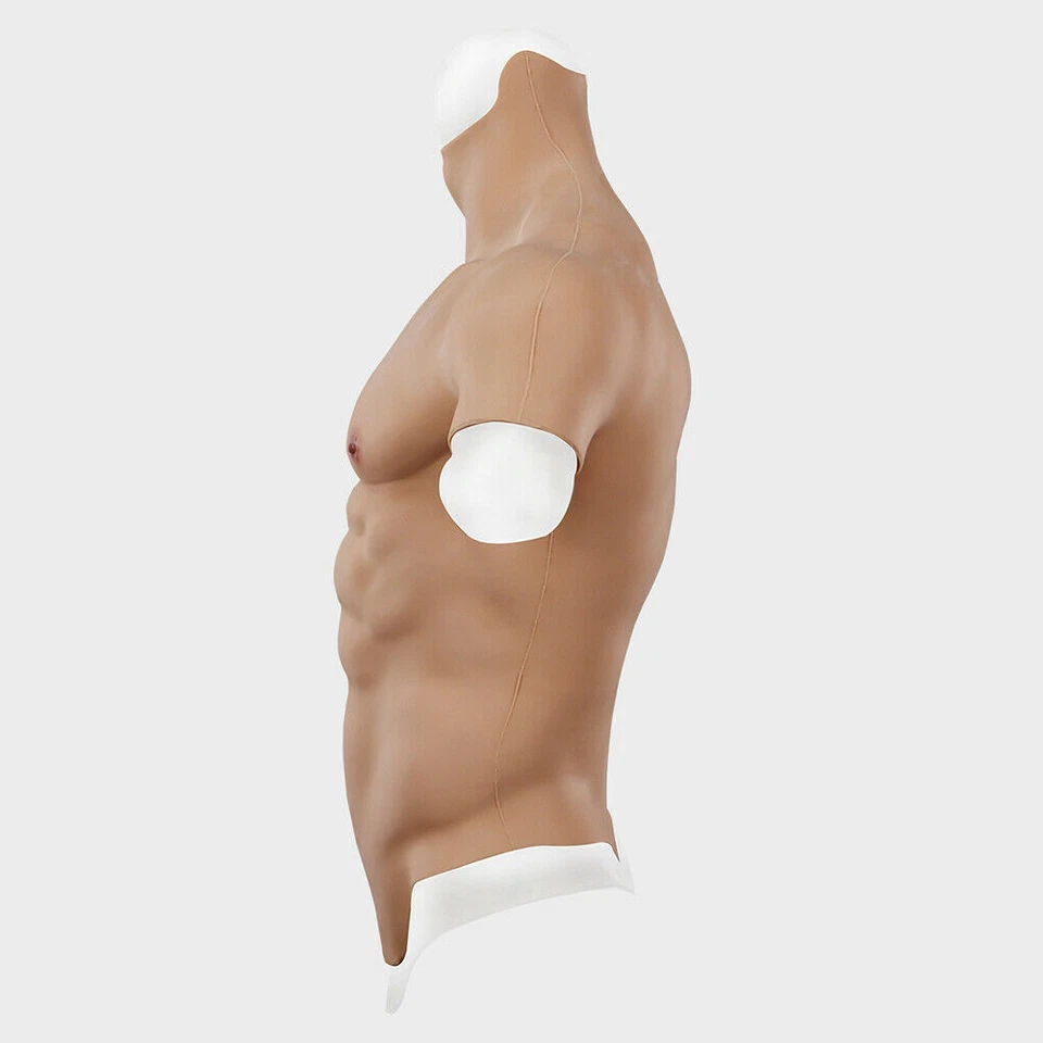 Realistic Silicone Male Chest Abdominal Muscle Suit Vest With Arms For Cosplay - Image 2 of 4