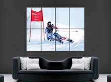 SKIING POSTER SLALOM WINTER GAMES EXTREME SPORTS RACING  WALL ART PICTURE LARGE