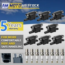 Set of 8X Ignition Coil & 8X Platinum Spark Plug For Chevrolet Tahoe UF413