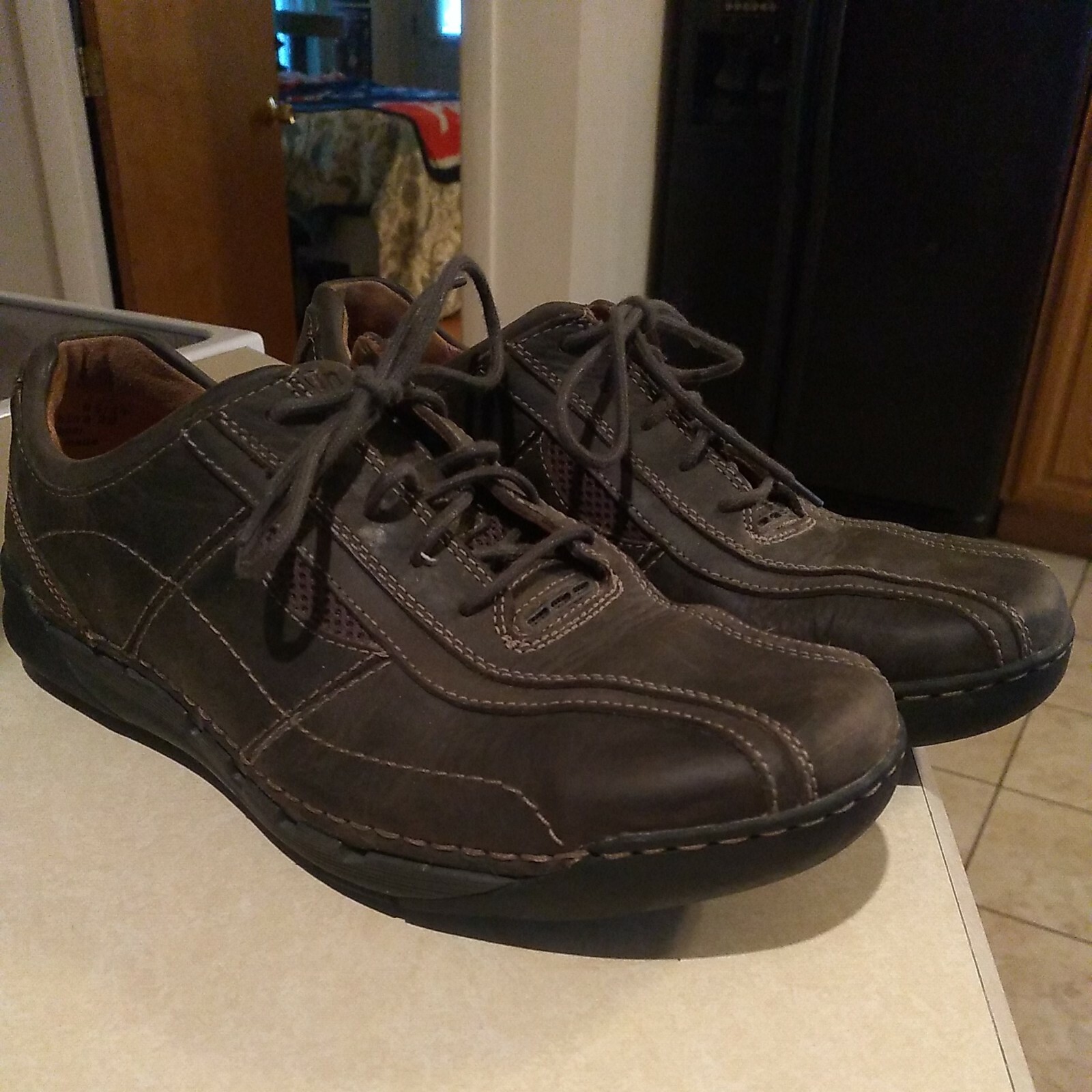 clarks mens brown casual shoes