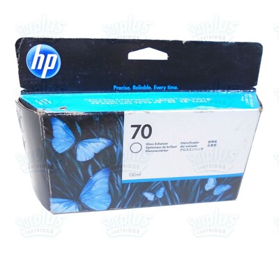 Genuine HP 70 Gloss Enhancer Ink 130ml DesignJet L3S81B E1L21B Q6675A-Retail Box