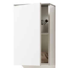 PENSILE MOBILE BAGNO CONTENITORE 1 ANTA CM 40X22X65 TITAN BIANCO LUCIDO CEMENTO