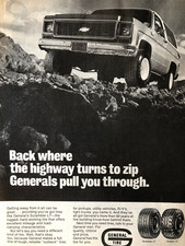 Vintage 1977 Chevrolet Blazer General Tires original ad