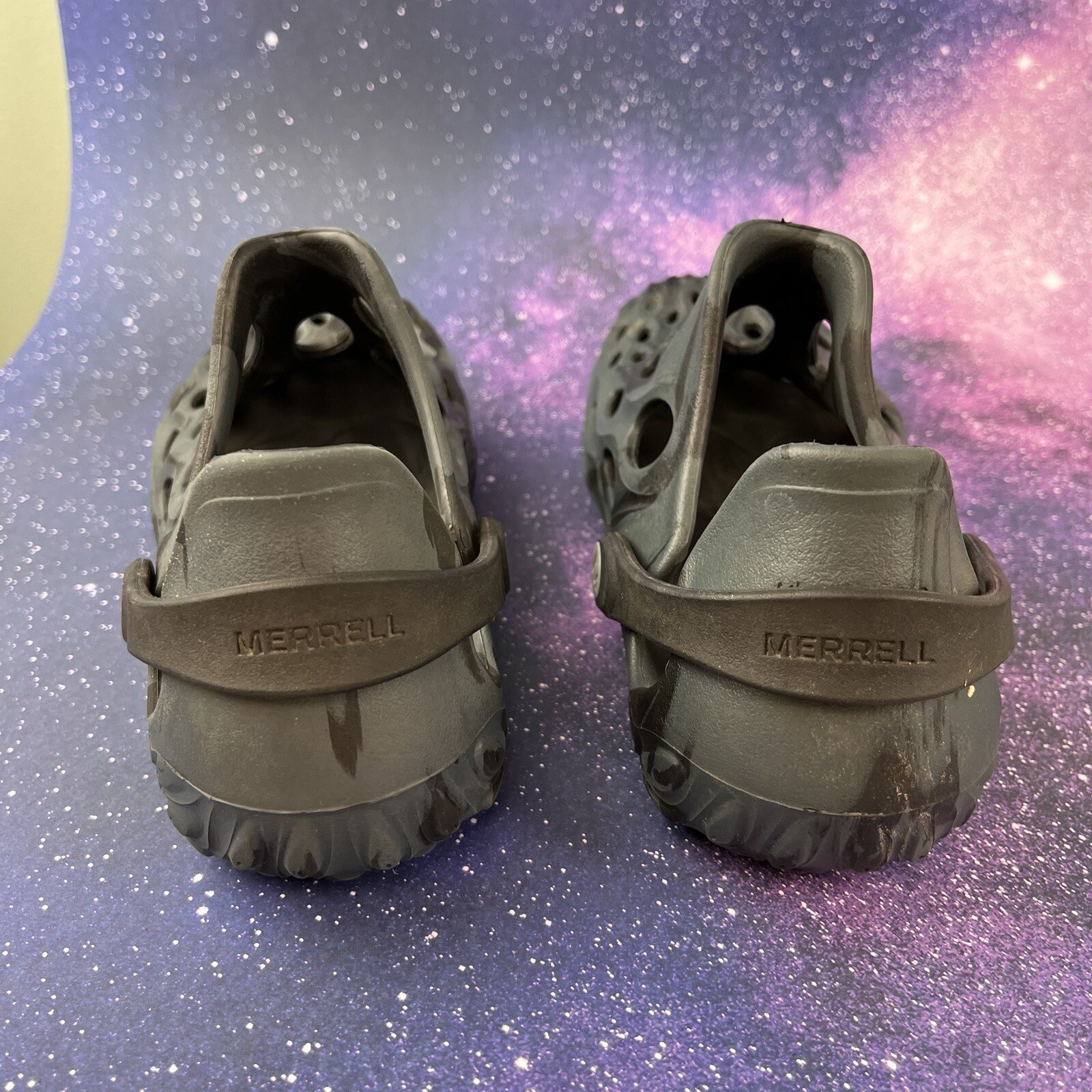 Merrell Hydro Moc Scarpa Acqua Zoccoli Sandali Escursionismo Croc Uomo 4 5 Ws 6 Grigio Nero