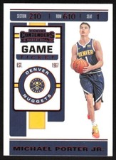 2019-20 Panini Contenders Game Ticket Red Michael Porter Jr. #78 Denver Nuggets
