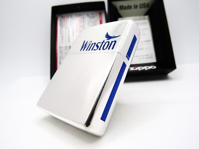 Winston Side Blue Line ZIPPO 2018 MIB Rare