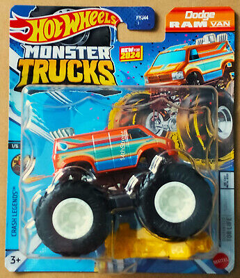 2024 HOT WHEELS Monster Trucks - Dodge Ram Van - Crash Legends - E75 – Toy  Car Box