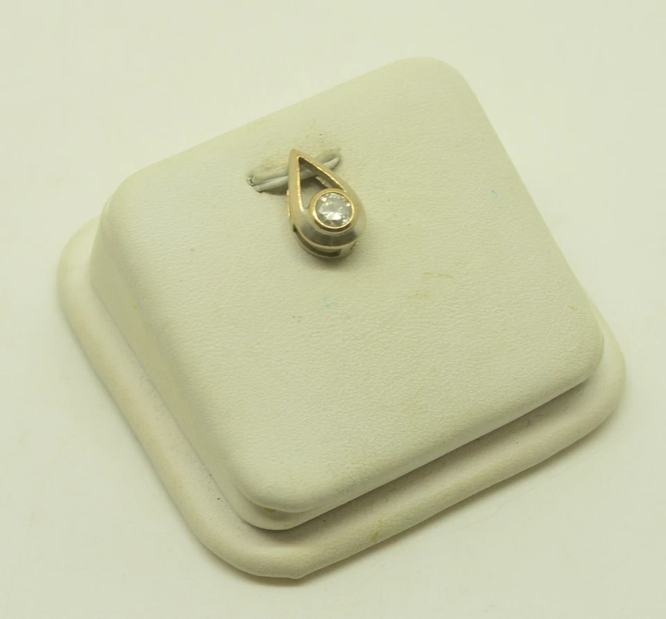 Precioso colgante de diamantes de oro blanco de 14k oro de 0,25 quilates-2825 Foto 2 de 4