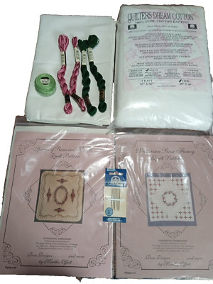 Lot Quilters Dream Cotton Crib 2 Dimensional Embroidery Material Tread/ Needles