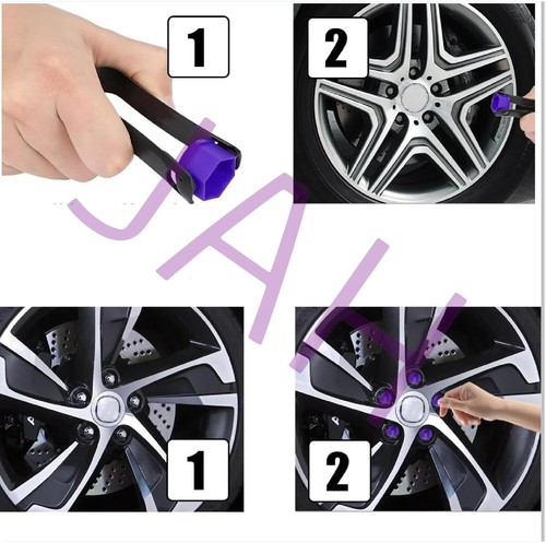 20PCS 21mm Radmutter Schrauben Abdeckkappen, Lila für Audi VW BMW Mercedes, Alle - Bild 3 von 7