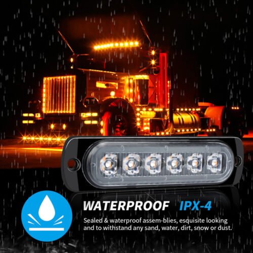 4 Stk LED Auto Frontblitzer Blitzlicht Warnleuchte 12V-24V LKW KFZ Strobe Licht - Bild 5 von 12