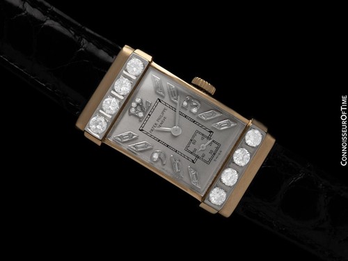 1940's PATEK PHILIPPE Mens 18K Gold Watch with Period "Top Hat" Case - Warranty - Picture 2 of 7