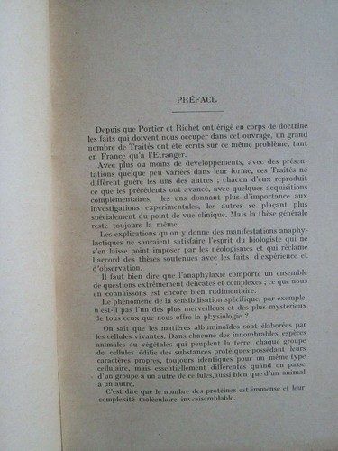 Auguste LUMIERE : ANAPHYLAXIE, 1932. - Picture 3 of 11