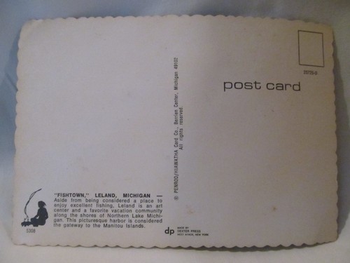 Postal vintage de Leland Michigan Fishtown años 70 - Imagen 3 de 5