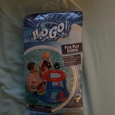  H2OGO! Pool Play Center Inflatable Water Floating Basketball Ring Toss Set (New