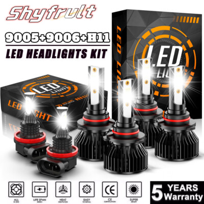 Para For Mitsubishi Lancer 2008-2015 Combo 6X LED faro + luces antiniebla