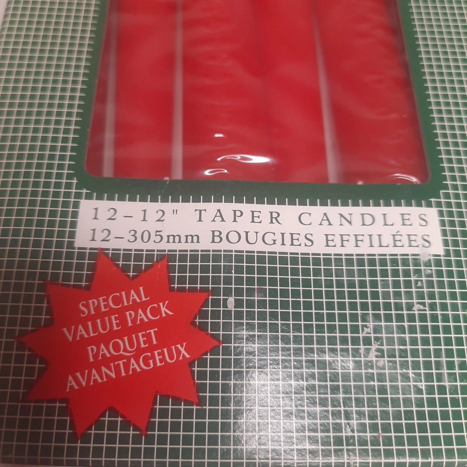 12 Vintage Candle-Lite 12” Taper Red Candles Christmas Holiday Decor Dinner USA  image 3