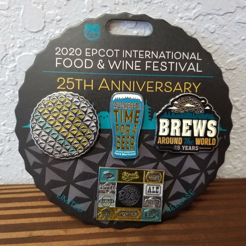 Juego de 4 pines Epcot 2020 festival de comida y vino cervezas alrededor del mundo Disney Parks LE - Imagen 3 de 3