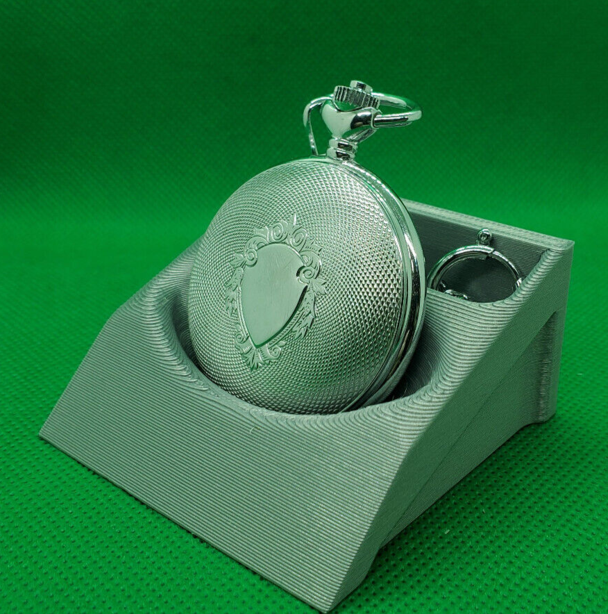 Pocket Watch Stand Holder Mount Cradle Desktop Display With Chain Slot