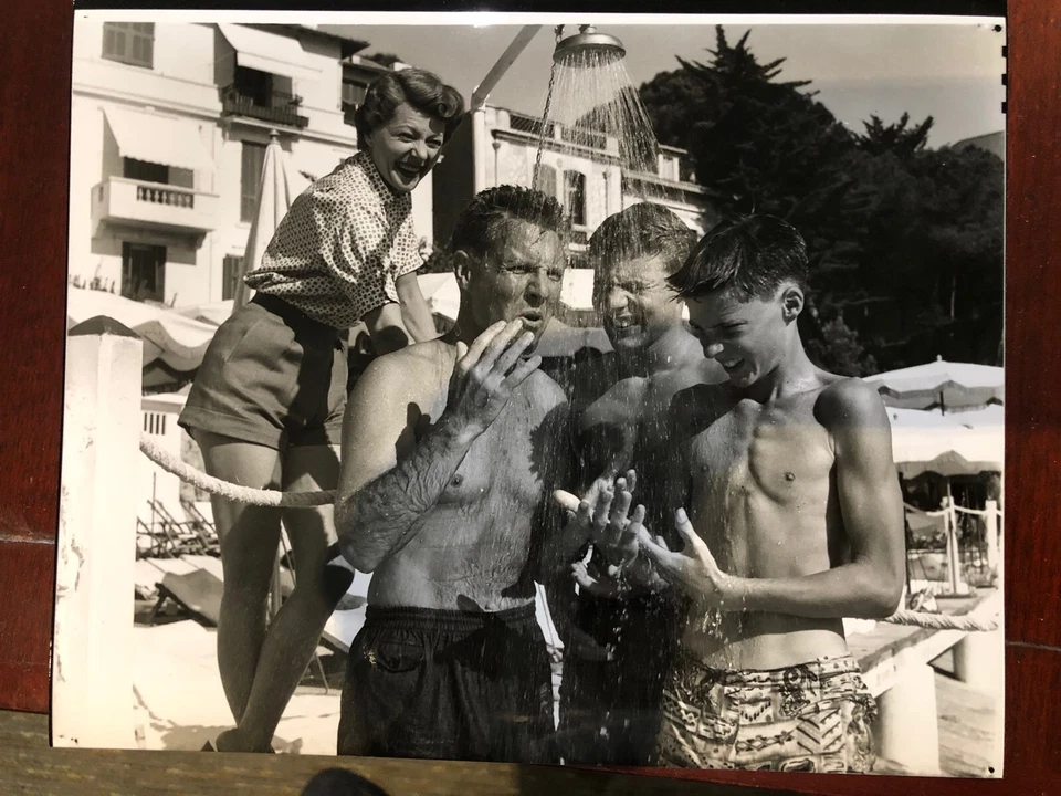 Ozzie and Harriet David Ricky Nelson Showering Original 8x10 Negative & Photo - Image 2 of 3