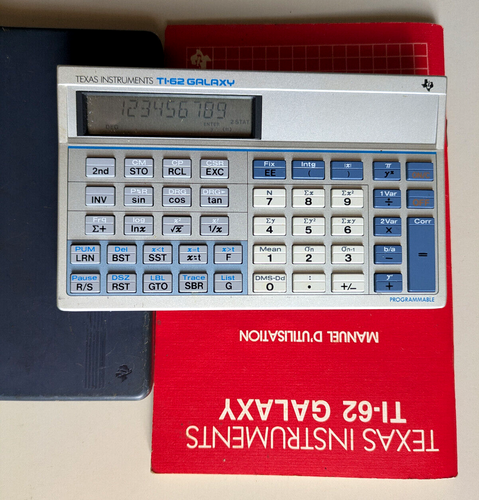 Texas instruments TI-62 Galaxy + manuel utilisation