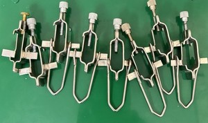 Lot of 8 Lab Steel Stainless Clamps