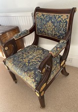 Antique Imperial  Style Mahogany Armchair