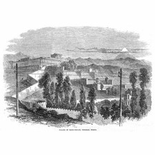IRAN Palace of Qasr-I-Kajar at TEHRAN - Antique Print 1866