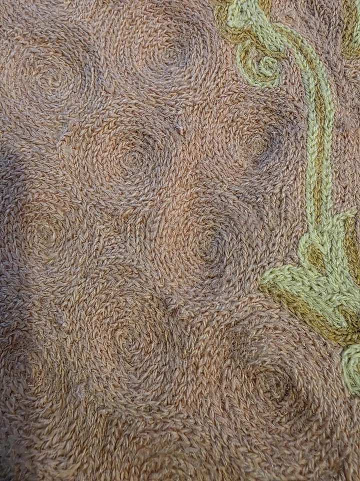 Ralph Lauren Shyam Ahuja Handwoven Woollen Chainstitch Pink Floral Rug 2'x3' - Image 4 of 4