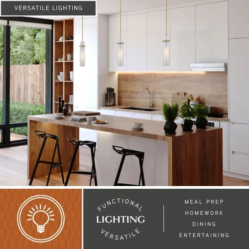 Vaxcel Lighting P0418 5"W Suspension Mini Pendant - Gold - Picture 9 of 11