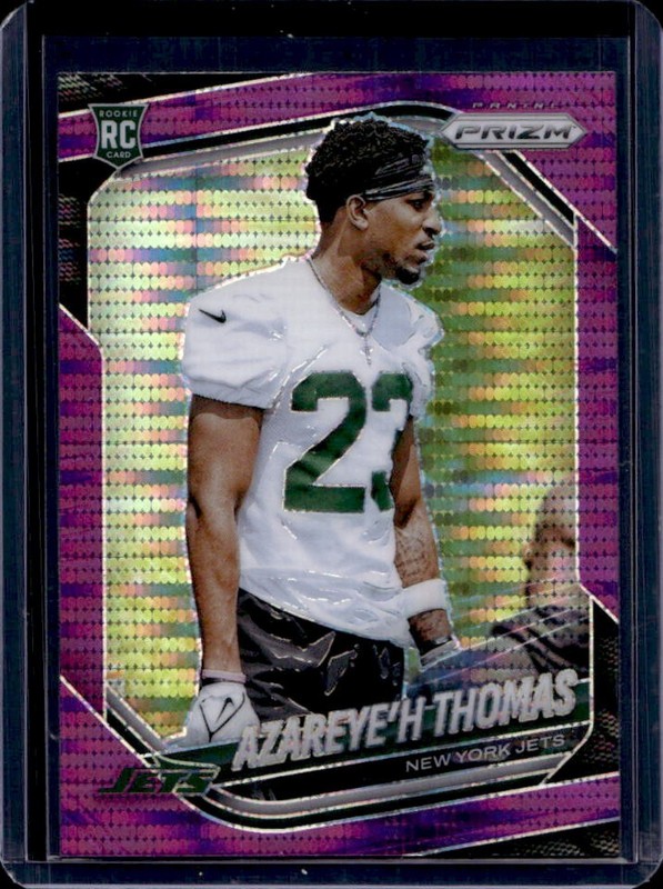2025 Panini Prizm Azareye'h Thomas RC Purple Pulsar Rookie #390 Jets