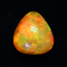 5.35ct Honey Comb Pattn Mix Spectacular Color play Semi Black Welo Opal 12mm P/S
