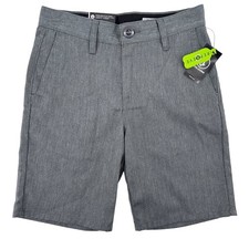 Volcom Frickin Charcoal Gray Chino Shorts Boys Size 12 Medium 26 8" Inseam