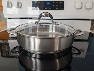 Kuhn Rikon 3.17 Qt (3L) 11 inch 18/10 Stainless Saute /Fry Pan with Lid