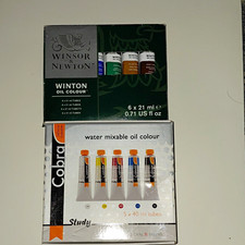 Winsor Newton Winton Oil Colour Paint Set, 6 x 21ml Tubes, Multicolor