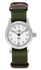 Image of Hamilton Khaki Field Textile Strap White Dial Quartz H69301910 Unisex Watch