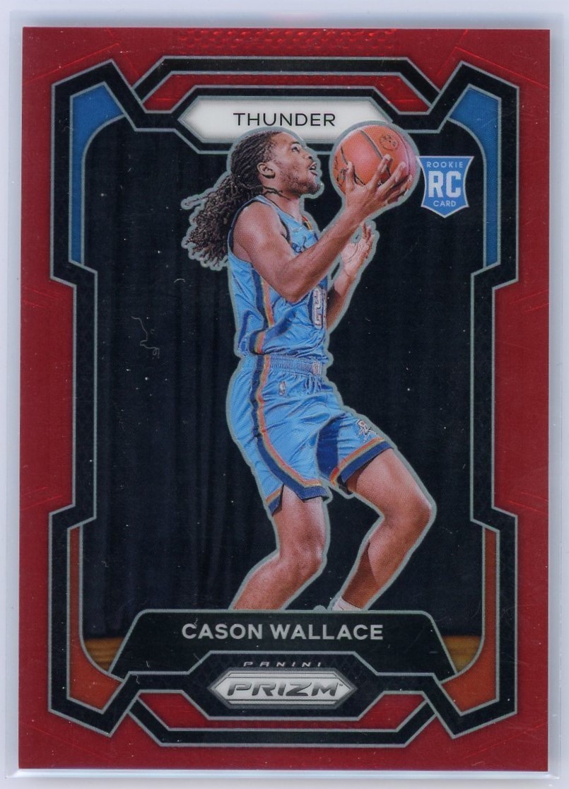 2023-24 Prizm Basketball Cason Wallace Red Prizm /299 Rookie Card RC #139