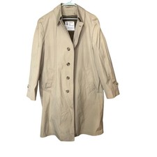 Vintage London Fog Maincoats 42R Khaki Trench Coat Made in USA Zip-Out Liner