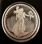 SILVERTOWNE SAINT GAUDENS 1 TROY OZ .999 SILVER GEM BU IN CAPSULE