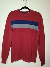 Mens Izod Red Knit Sweater Size Large