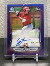 2026 1st Bowman Chrome Baseball Coy James Auto Purple #d /250, Nationals!
