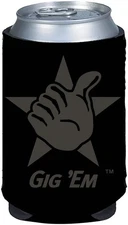 Texas A&M Aggies 2-Pack Black Tonal CAN Beverage Insulator Neoprene Holder...