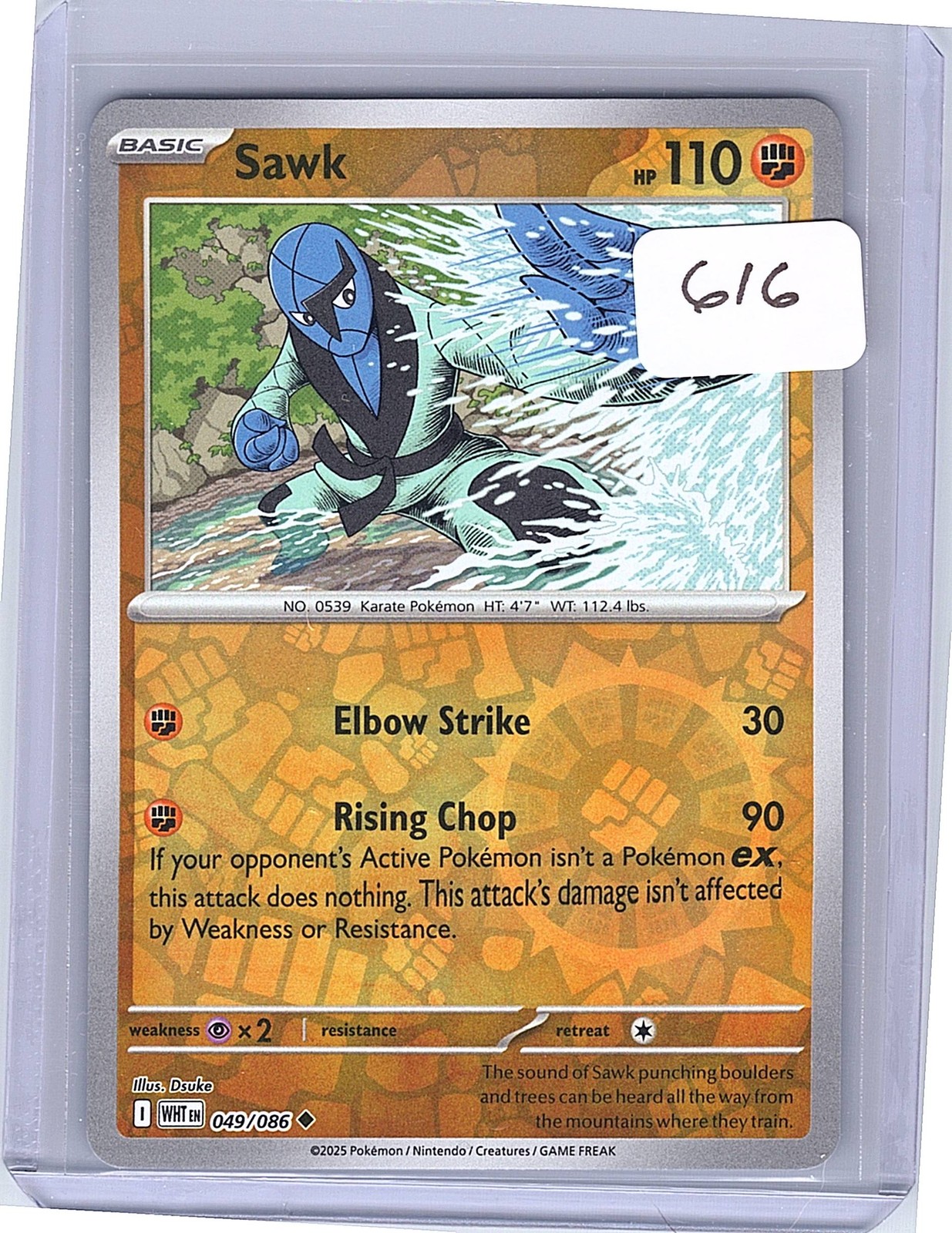 Sawk Reverse Holo Uncommon SV: White Flare 049/086 NM