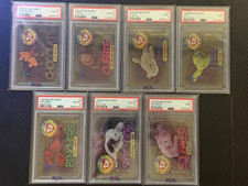 1998 Beanie Babies Original 9 Acetate Blue Foil Lot of 7- Serialized/Graded