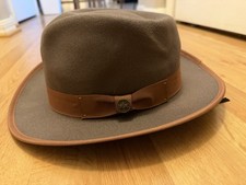 Women  s Western Style Felt Hat, Dark/light Brown