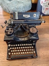Vintage Antique Royal Typewriter with Dual Beveled Glass Side Panels 1920’s EUC thumbnail