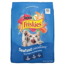 Purina Friskies Seafood Sensations with Flavors of Salmon, Tuna, Dry Cat Food