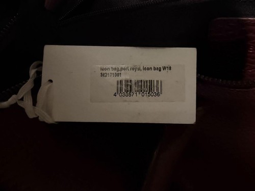 BREE Bordeaux x Blue Leather Handbag Tote Bag - Picture 15 of 15